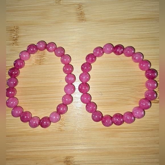 10mm Red Rhodochrosite Bracelet - Picture 4 of 6